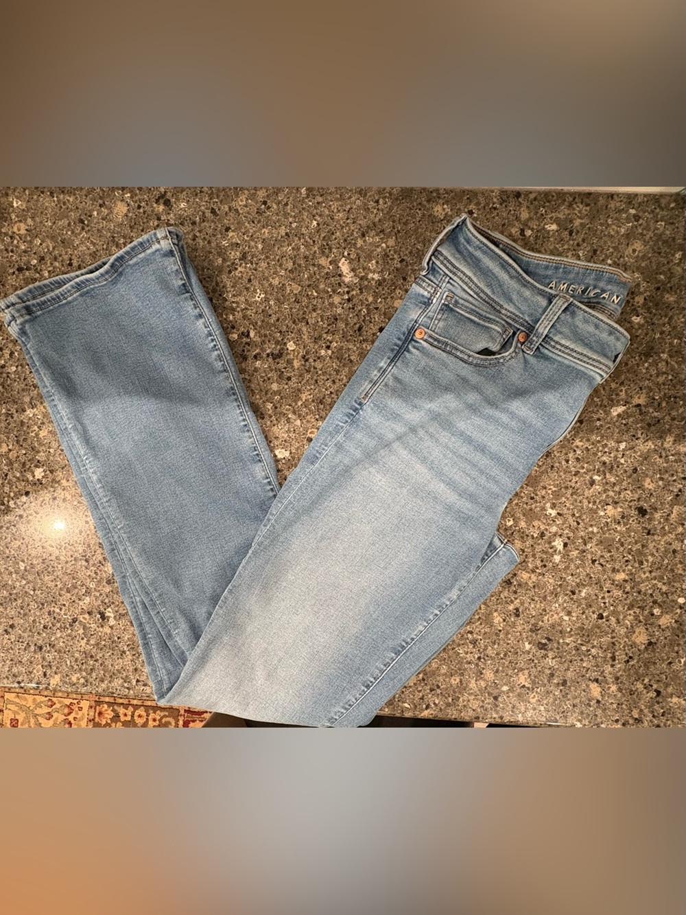 American Eagle Next Level Stretch Bootcut Jeans Size 10 X-Long Tall - Picture 2 of 11